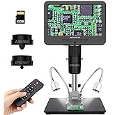 Andonstar AD246S-M HDMI Digitalmikroskop 2000x für Erwachsene, 3 Objektiv 2160P UHD Videoaufzeichnung, 7 Zoll LCD Lötmikrosko