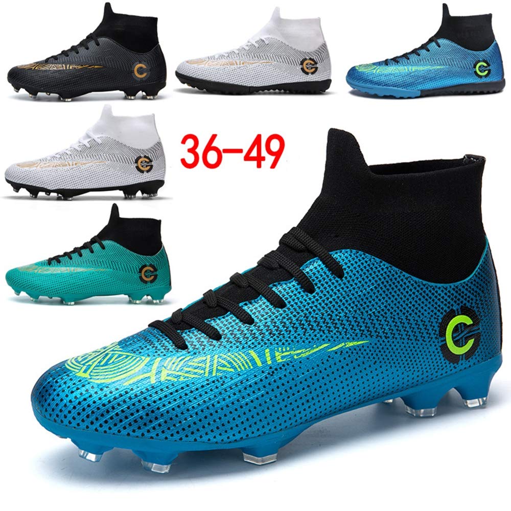 DFEDCLL Zapatos de fútbol, uñas rotas PVC de Alta Ayuda ...