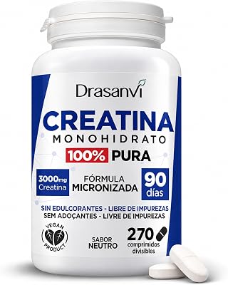 Creatina Monohidrato 100% Pura en Comprimidos, 270 Unidades