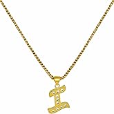 LIFETIME JEWELRY Gold Letter Necklace - Cubic Zirconia A-Z Initial Pendant - Real 24k Gold Plated - Lifetime Replacement Promise - 7/8 inch