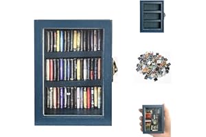 SIHPTO Anxiety Mini Bookshelf Ornament Small Bookshelf Miniature Library with 60pcs Mini Books，Doll House Decor Shake Away Your Anxiety，Home Decoration for Book Lovers