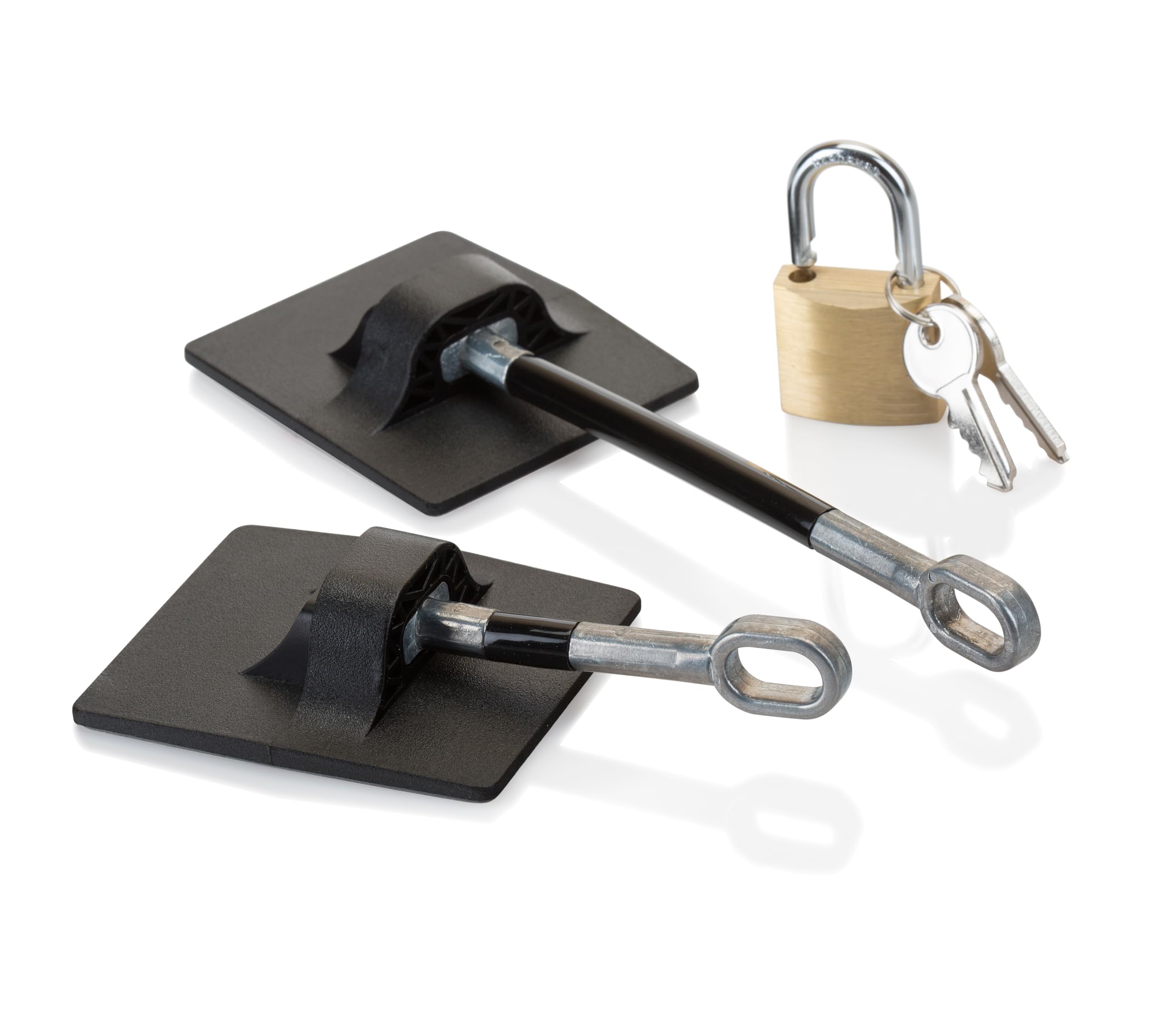 Computer Security Products Refrigerator Door Lock with Padlock, Black