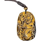 TUMBEELLUWA Crystal Pendant Spirit Animal Totem Necklace Spiritual Protection Jewelry Gift for Men Women