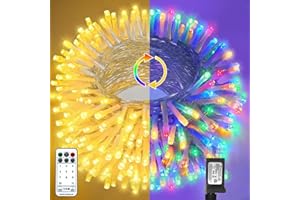 Christmas String Lights, Nopsra 40FT 100 LED String Lights 30V End-to-End Plug in with Remote, Waterproof 11 Modes Fairy Ligh