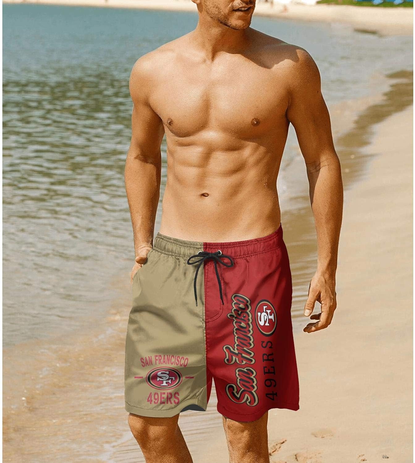 FullBo Mens Swim Trunks Print Mens Gifts Team Logo mesh Quick Dry Board Shorts: Clothing