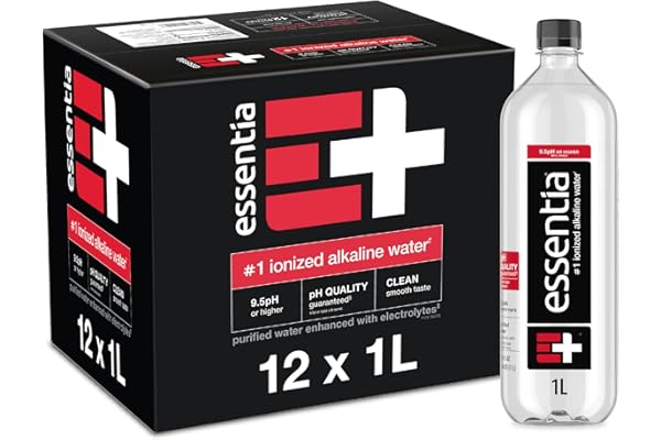 Essentia Ionized Alkaline Water, 9.5 Ph Until Opened, 99.9% Pure, Bottled Water, 12Pk