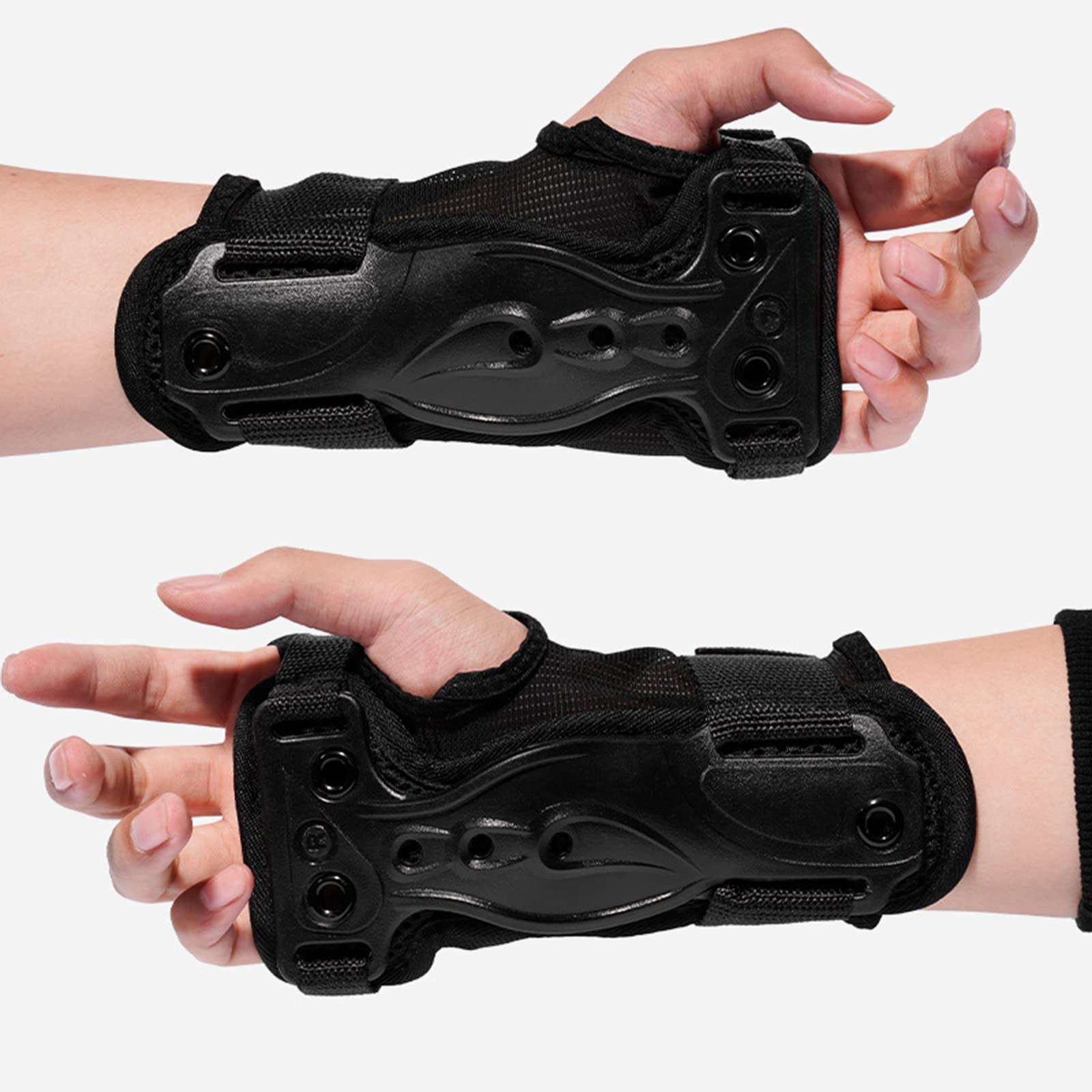 DERCLIVE 1 Pair Wrist Guards Support Adjustable Protective Gear Glove Hand Wrist Guard for Snowboard Cycling