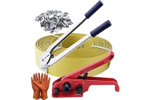 NEWANRAN Packaging Banding Strapping Kit Tensioner Tool Sealer, Pallet Strapping Kit, 1/2" Wide x 4000" Length Poly Strapping Kit, Banding Tools for Packing Strapping