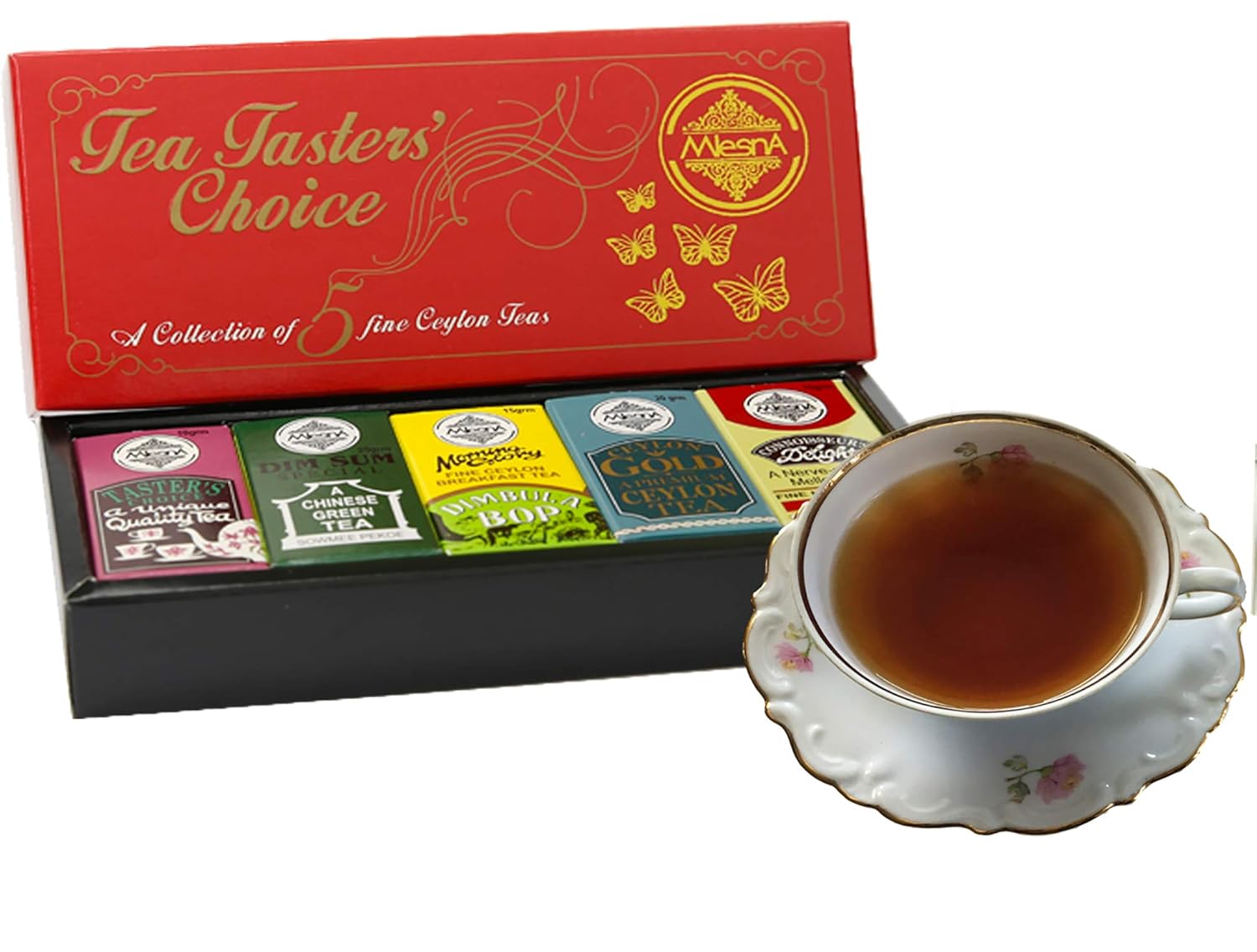 Mlesna Pure Ceylon Tea Taster's Choice Loose Tea Mini Collection 5 Assorted Black
