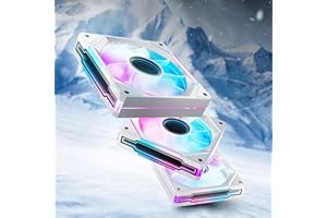 AsiaHorse AMICI-5GT RGB PC Fans, Infinity Mirror ARGB Fans HDB Bearing Fan Speeds Up to 1800 RPM with 24 LED Lights, Forward 