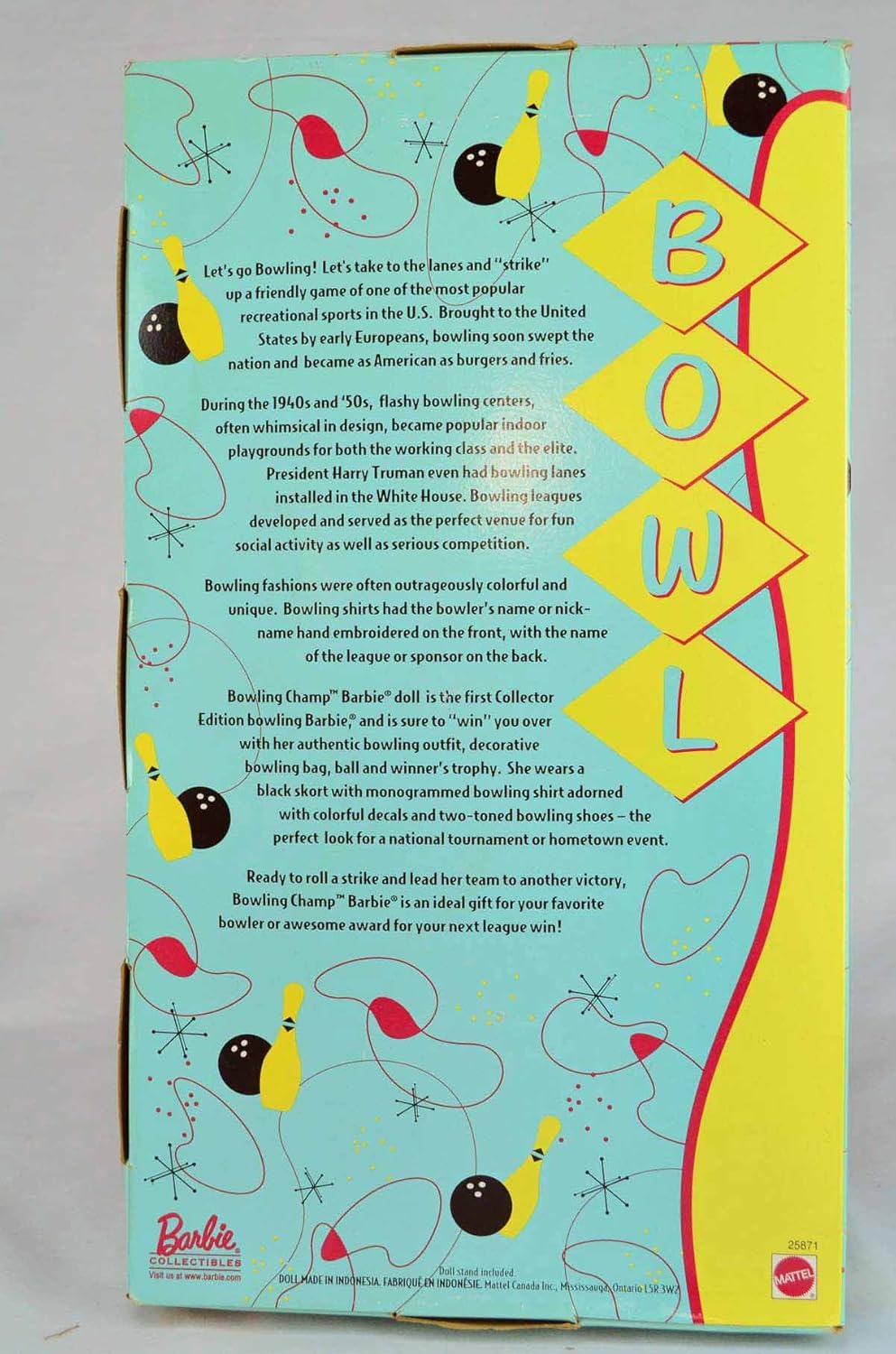 bowling barbie doll