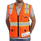 Dib Safety Reflective Vest Orange Mesh, High