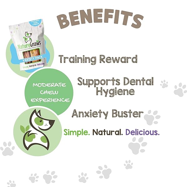 NATURE GNAWS VARIETY PACK FOR SMALL DOGS (12 COUNT) – BULLY STICKS, BEEF TENDONS AND TRIPE TWISTS FOR DOGS – NATURAL LONG LASTING BEEF DOG CHEW BONES – RAWHIDE FREE