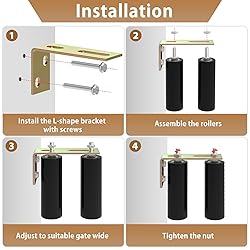 ForoGore 2 Pack 6" Slide Gate Guide Roller with