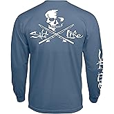 Salt Life Mens Skull and Poles Long Sleeve Classic Fit Shirt
