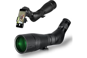 LANDOVE HD 20-60x85 Prism Spotting Scope - BAK4 Fully Multi Coated Waterproof 45 Degree Angled Eyepiece for Hunting Archery Shooting Targets Bird Watching Wildlife Scenery