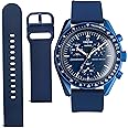 Watch Band for Omega X Swatch Moonswatch Watch Strap Speedmaster 20MM Quick Release Rubber Watch Strap Replacement