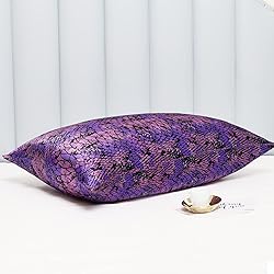 MANSPHIL Purple Crocodile Pattern Silk