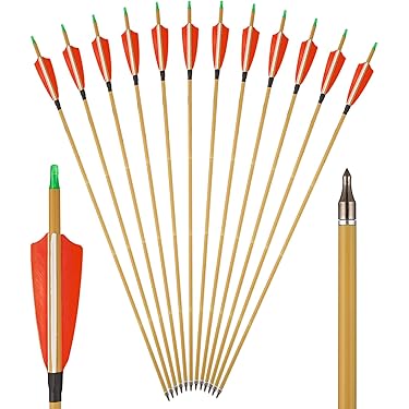 MILAEM 50 Piezas Plumas De Flecha Tiro Con Arco 4 Inch Fletches Naturales Fletching Para DIY Flechas De Caza Alas Derechas (Rojo