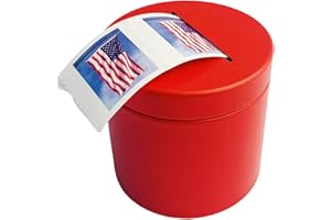 KUQILEY Postage Stamp Dispenser - Stamp Roll Dispenser Red Iron can Material Stamp Dispenser Compact and Impact-Resistant for Desk Organization of Home Office Supplies
