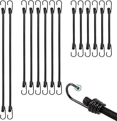 TaoTazon 14 Pack Heavy Duty Bungee Cords with Hooks 12in 24in 40in