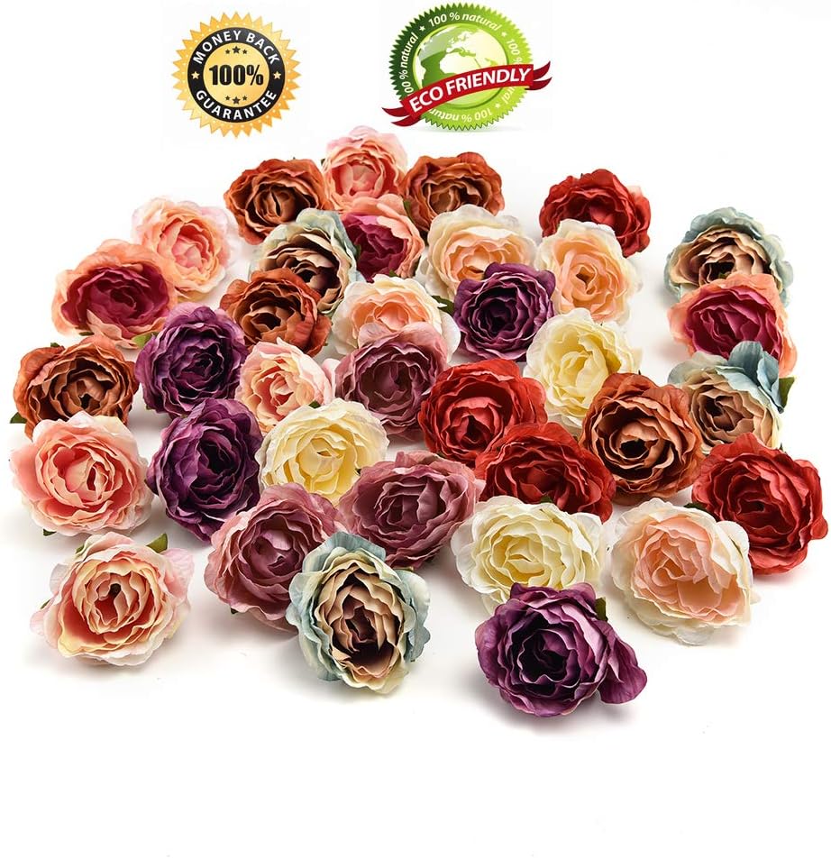 Silk Flowers Wholesale Silk Cherry Blossoms Small Artificial Rose Heads Poppy Wreath Wedding Decoration For Scrapbooking 30pcs Lot 4cm Amazon De Kuche Haushalt