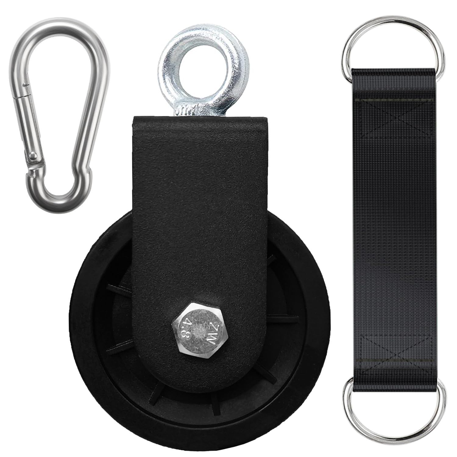 Favuit Cable Pulley Wheel 360 Degree Rotation Fitness Lifting Blocks Silent Smooth Detachable Roller Lifting Wheel Lat Pulldown Cable Pulley System Machine Attachment For Home Gym Pulley Clothes Airer