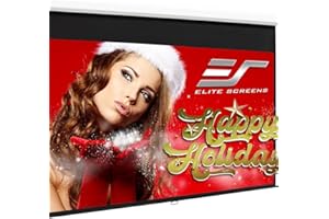 Elite Screens Manual B 100-INCH Manual Pull Down Projector Screen Diagonal 16:9 Diag 4K 8K 3D Ultra HDR HD Ready Home Theater