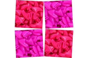 zetpo 80 pcs Cat Claw Covers | Cat Nail Caps | with Adhesives and Applicators (S, Bright Pink, Rose)