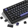 Womier Double Shot PBT Keycaps Set 138 Keys, Cherry Profile Custom Keycaps 60 65 75 100 Percent for 61/64/68/84/87/100/104/108 Retro Gaming Mechanical Keyboard, Black Purple