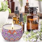 Yinuo Mirror Scented Candle Set 24 Pack Soy Wax Tin 12 Fragrances Gift view 6