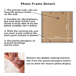 JCJMY 10x10 Picture Frame White for Wall