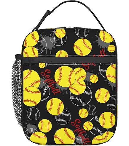Amazon.com: Insulated Cooler Lunch Bag Sport Softball Yellow  display picture 3
