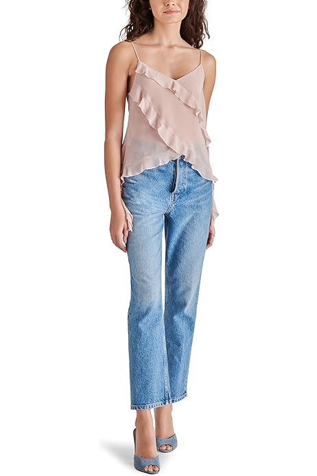 スティーブマッデン Steve Madden Kayla Top レディース シャツ トップス Black Steve Madden Apparel Women's Kayla Top, Black, Large at
