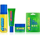 JB SKRUB Boys Acne Skincare Kit for Teens, Complete 4-Step Routine: Face Wash, Face Lotion, Cleansing Pads and Pimple Patches, Starter Set
