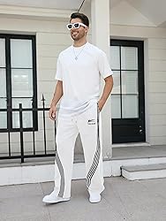 GORGLITTER Men's Baggy Wide Leg Sweatpants Y2K