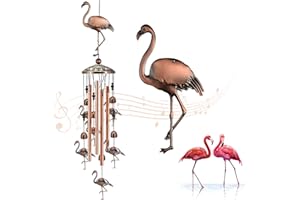 JUNQIU US JUNQIU Flamingo Gifts for Women, Flamingo Wind Chimes for Outside, Gifts for Mother/Mom/Grandma/Sister/Mom