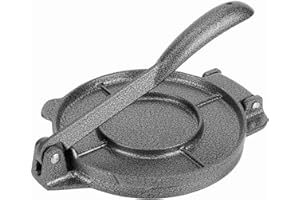 TOPINCN Tortilla Press, 6.5 Inch Non Stick Tortilla Maker, Sturdy Aluminium Alloy Dough Press, with Easy to Surface, for Maki