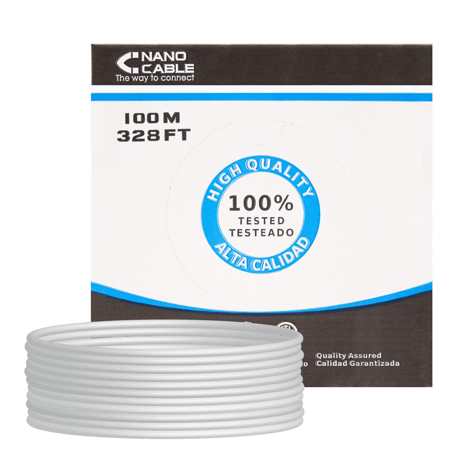 BOBINA 100M CAT.5E RIGIDO AWG24 NANOCABLE