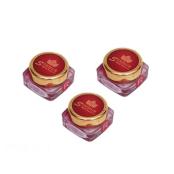 KEYA SETH AROMATHERAPY, DEVICE OF DROP 100% Natural Sindur Dust Red 3gm by Keya Seth Aromatherapy, Combo Pack of 3 (3gm X 3)