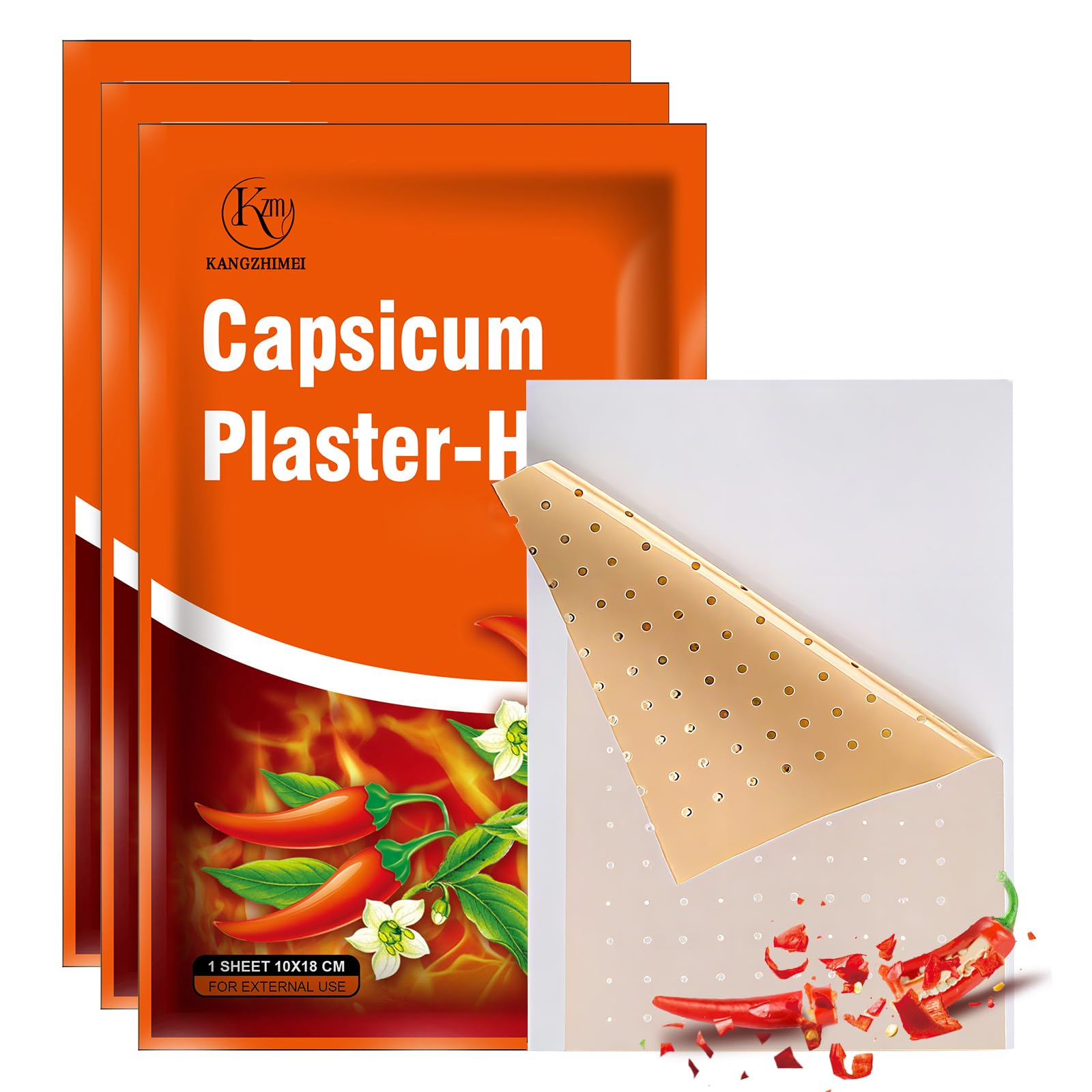 Photo 1 of Capsaicin Patches - 30 Count Ultra Strength Hot Capsicum Patch - 3.93"x7.09"Heat Patches for Back, Knee, Neck and Shoulder, Joint and Muscle Reliving