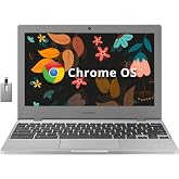 SAMSUNG Galaxy Chromebook 4 11.6&rdquo; 64GB Laptop Computer w/ 4GB RAM, Gigabit WiFi, HD Intel Celeron Processor, Compact Design, Military Grade Durability, US Version, Silver