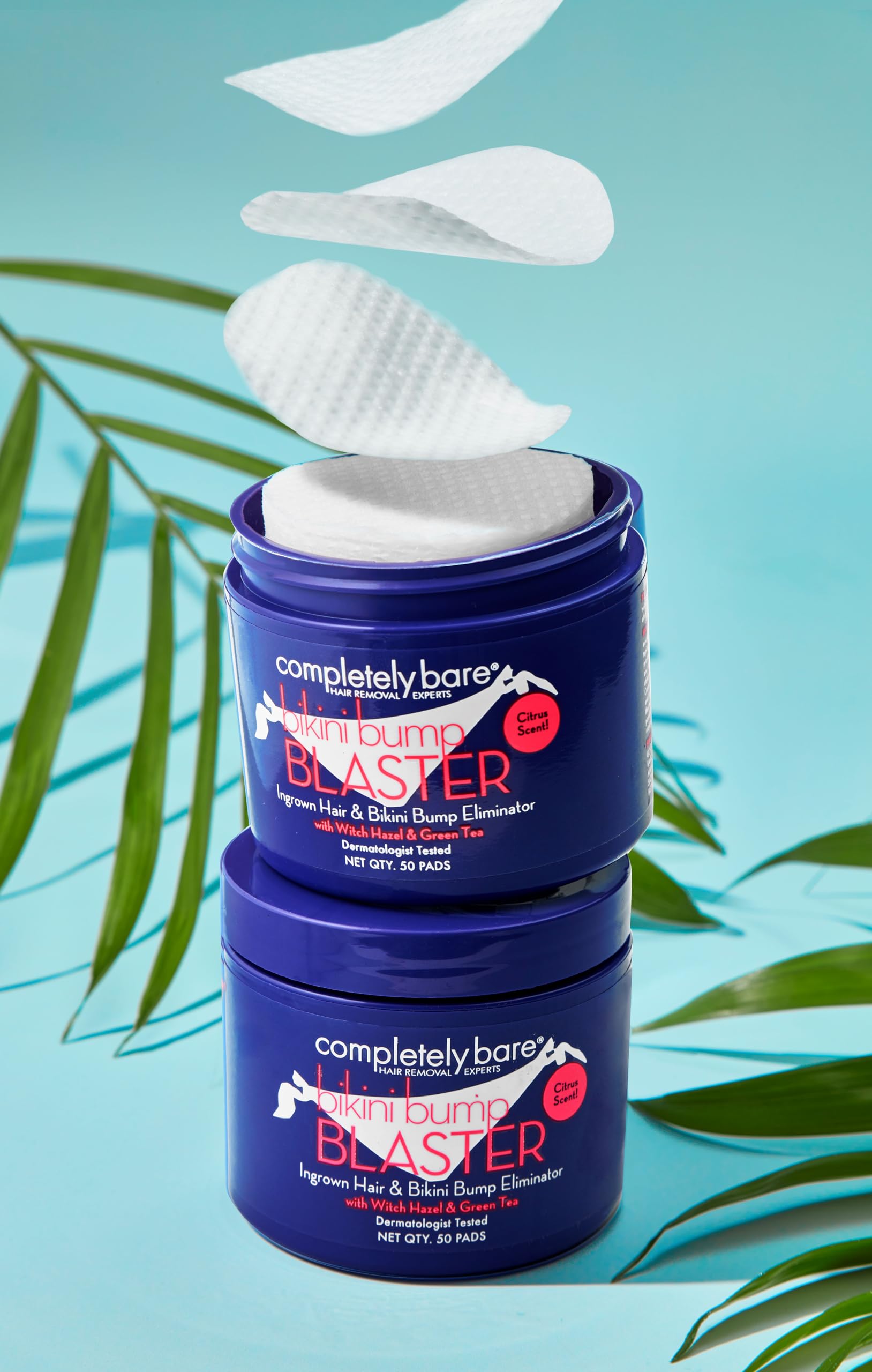 completely bare bikini bump BLASTER Ingrown Hair & Bikini Bump Eliminator - Exfoliating AHAs & BHAs