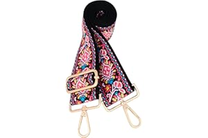 chushui Embroidery Purse Strap,2" Wide Crossbody Replacement Strap,Guitar Style Shoulder Strap for Bag,Handbag