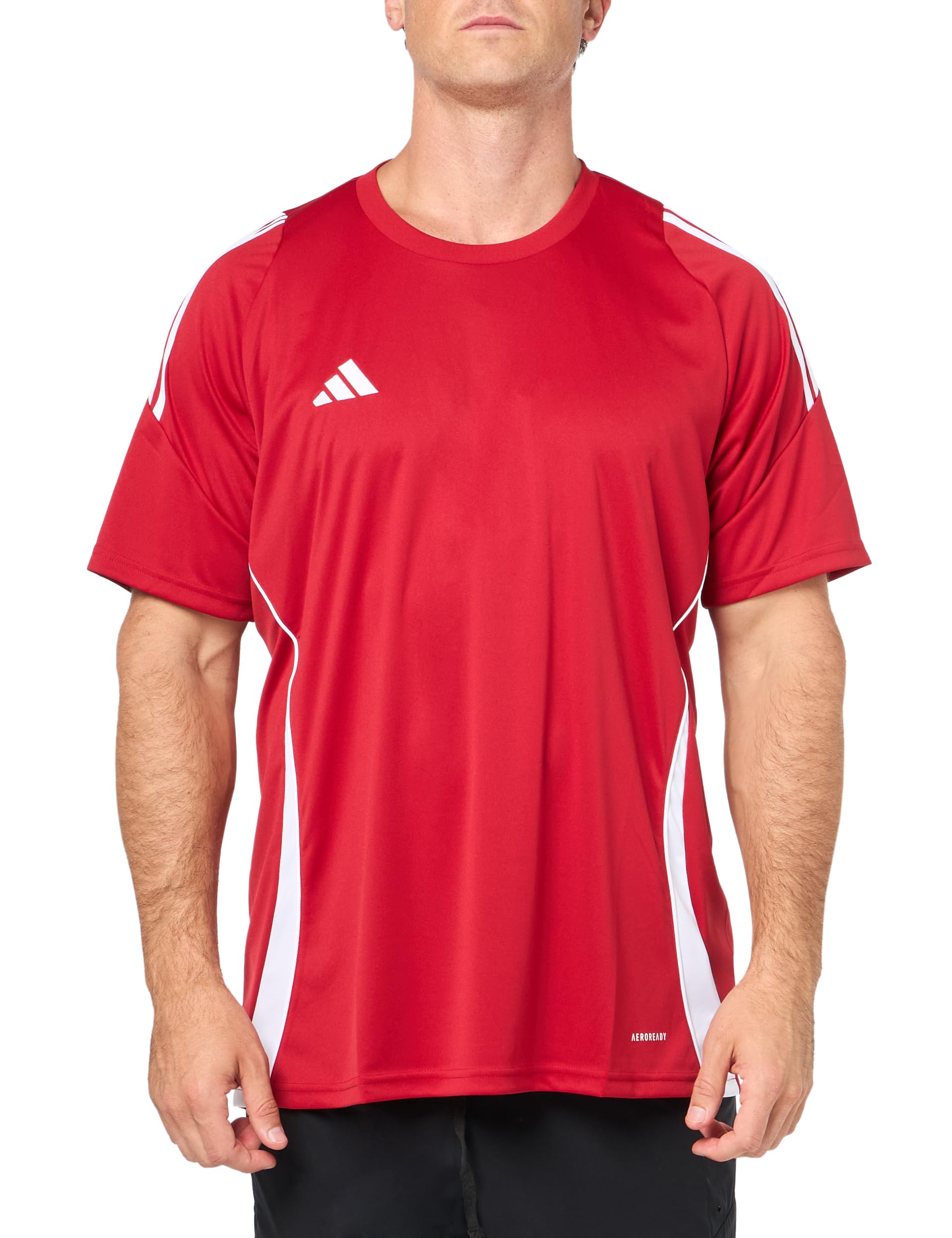 adidas Men’s Tiro 24 Jersey, Team Power Red/White, Large