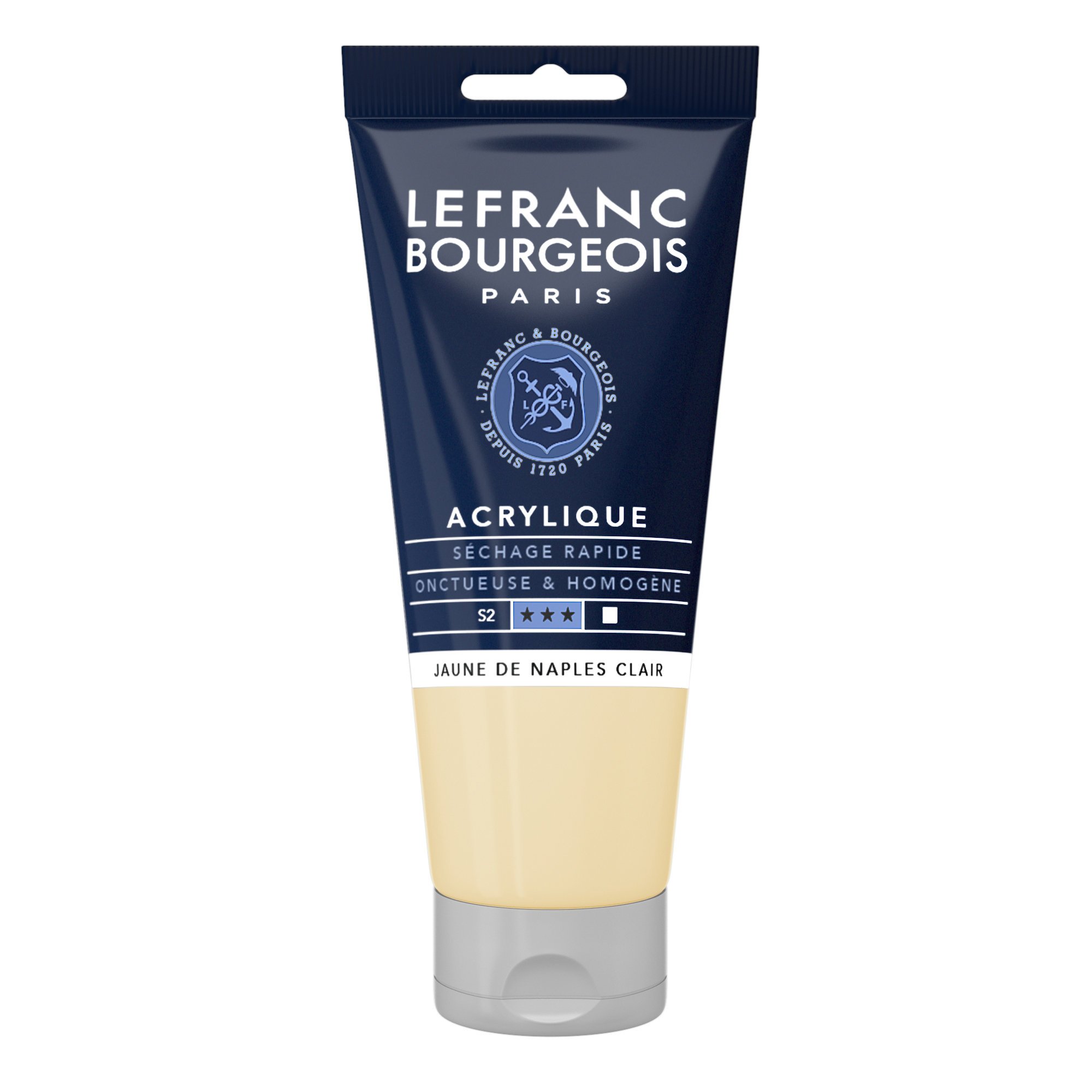 Lefranc Bourgeois 300400 Fine Acrylic Paint - Naples Yellow Light, 80 ml Tube, Creamy Acrylic Paint, Water-based, Quick Drying, Lightfast, Waterproof