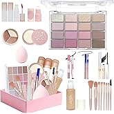 Makeup Kit for Women Full Kit Makeup Set for Teen Girls All In One Makeup Set Includes Foundation Eyeshadow Palette Lipgloss Eyeliner Stick Cosmetic Brush Set