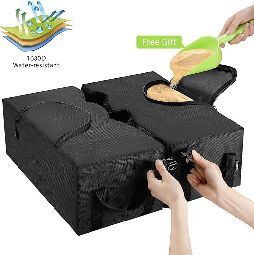 Bougerv Umbrella Base Weight Bag Detachable Cantilever Parasol Waterproof Durable Two Piece Design Weather And Uv Resistant Fits Most Offset Cantilever Or Garden Patio Umbrella Stand Square 1680d 18 X18 Amazon Ca Patio Lawn Garden