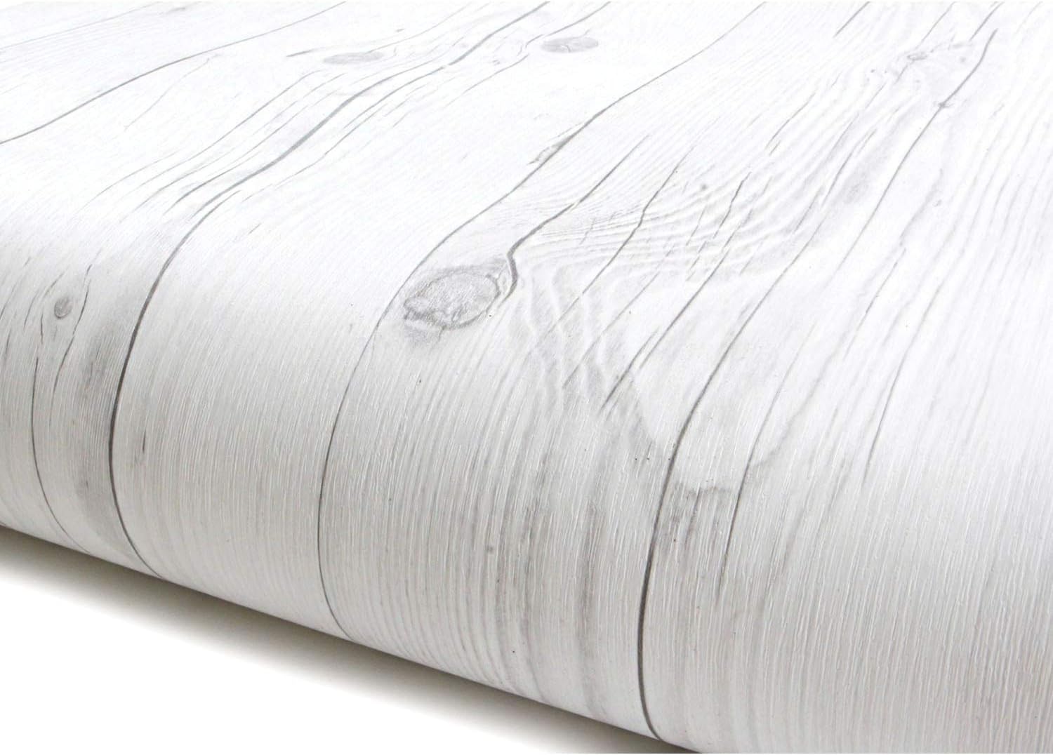 Peel & Stick Backsplash Vintage White Wood Panel Pattern Self-adhesive Removable Wallpaper 22344 : 1.64 Feet X 9.84 Feet by Wood Pattern Backsplash