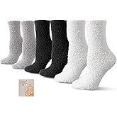Women's Cozy Fluffy Fuzzy Socks Plush Home Sleep Slipper Socks - Warm Cozy Gifts Ideas for Women 5,6,7,8 Pairs
